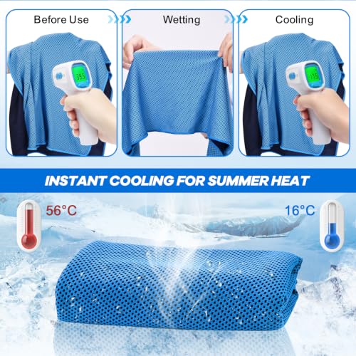 Cooling Towels for Neck and Face - 4 Pack, 40"x12" Size