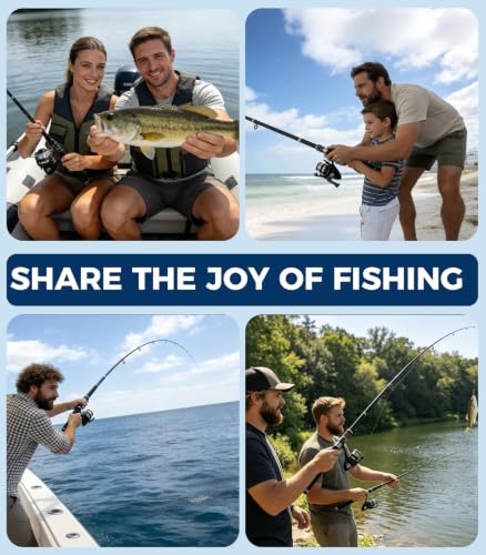 VehiChef 6.9ft Telescopic Fishing Rod & Reels Combo with 2 Silver Reels for Beginners