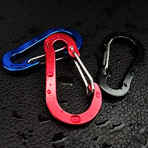 Mini Aluminum Carabiner Clip - Lightweight D-Shape for Keychain - Multicolour
