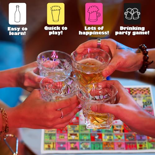 Interactive Drinking Board Game for Adults - 2-8 Players