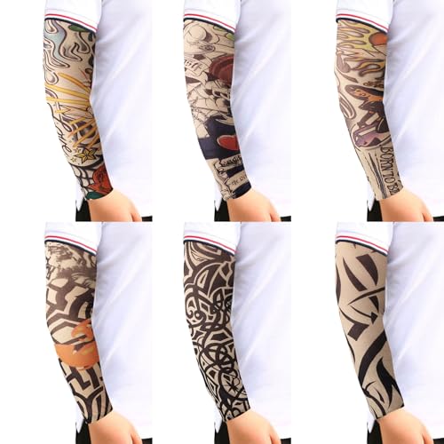 Fake Tattoo Sleeves for Men - 12pc Arm Cover - Color 5