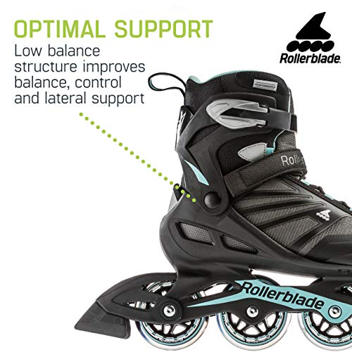 Fitness Inline Skates for Women - Rollerblade Zetrablade - Black & Light Blue