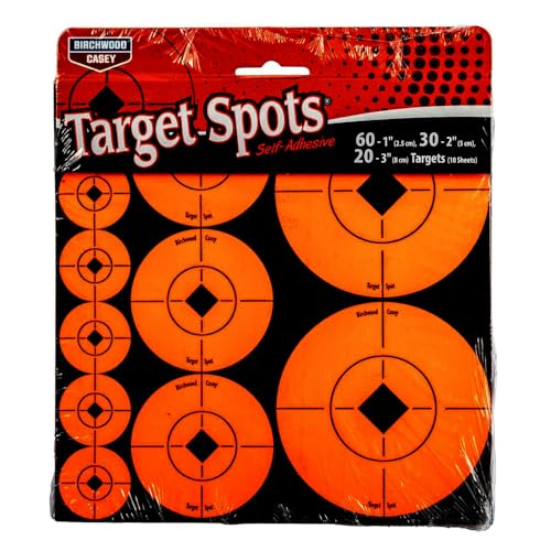 Shooting Targets - Self-Adhesive Orange Assorted Sizes