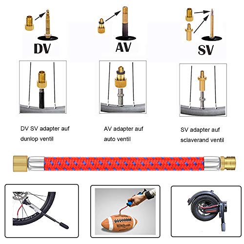 21PCS Bike Tire Pump Adapter Kit - Presta & Schrader Valves
