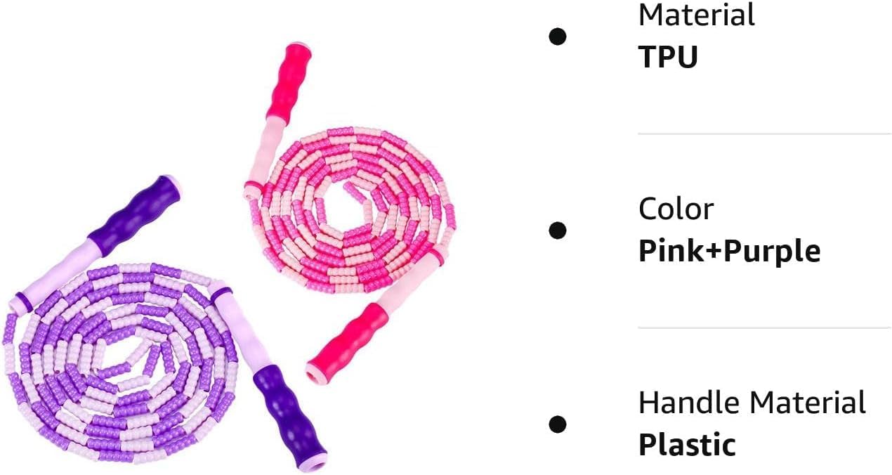 Zocy Jump Rope - Tangle-Free Fitness Equipment with Soft Beaded Segments | Adjustable for Kids & Adults