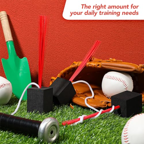 Baseball Base Plugs with Bright Tassels - 12 Pieces Red