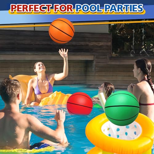 Cybemaga Multicolor 8.5 Inch Kids & Adult Basketballs - Indoor & Outdoor Pool Play