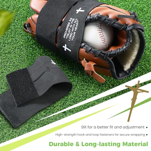 Simgoing Christian Cross Baseball/Softball Glove Wrap - Bible Style