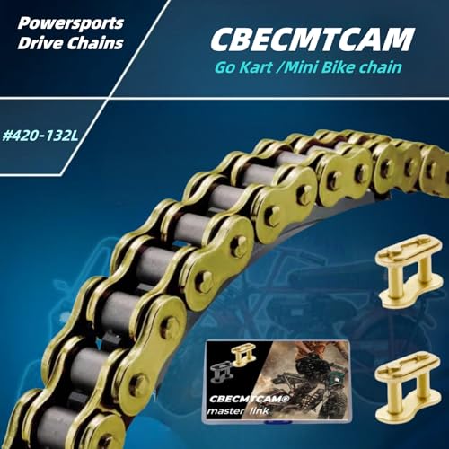 Gold 420 Chain 132 Links for 50-125cc ATV Dirt Bike - Variation of THIS Listing