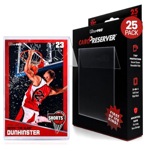 Trading Card Holders - 2-in-1 Semi Rigid Protector Sleeves, 25 Pack