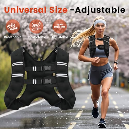 Adjustable Weighted Vest for Strength Training and Running - 6lb to 30lb