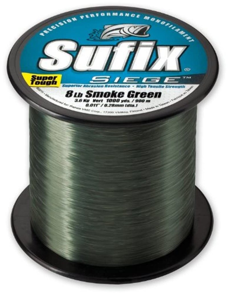 Sufix Siege 3000-Yards Spool Size Fishing Line (Smoke Green, 17-Pound)