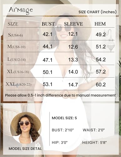 Beach Cover Up Dress Shirt for Women - Short Sleeve, Black, Large