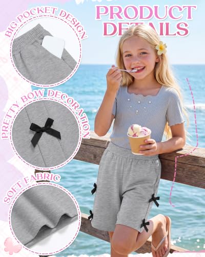 Girls Summer Shorts - 3 Pack Comfortable Casual Playwear