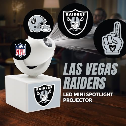 Las Vegas Raiders LED Mini Spotlight Projector - Adjustable & Portable