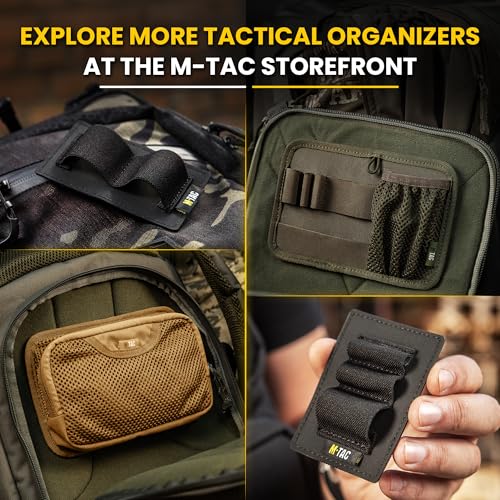 M-Tac Black Mesh Organizer Pouch with Hook & Loop for EDC & Tactical Gear