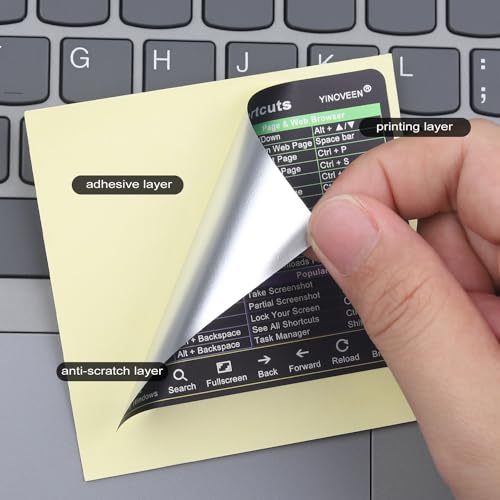 Chromebook Shortcuts Stickers - 2 Pack for 11.6-15.6" Screens