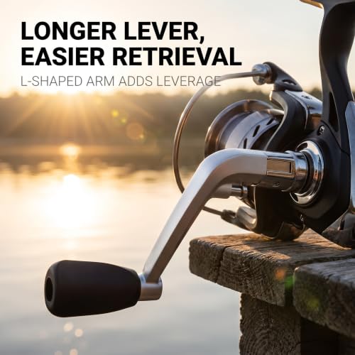 Universal Silver Fishing Reel Handle - Ergonomic Crank Replacement