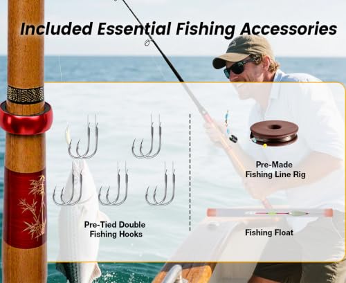 Mirrorever Carbon Fiber Tenkara Rod Kit 20.7ft Telescopic Fly Rod - Zoom Rod Kit