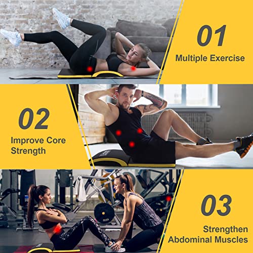 Ab Exercise Mat - Sit Up Pad for Core Workouts - Black 14.2" x 11.8"