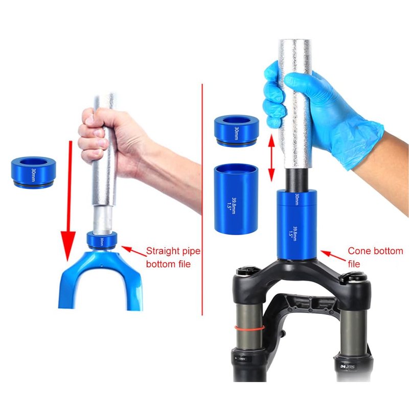 EKDJKK 3PCS Bike Fork Crown Race Setting Tool, Bike Headset Base Spacer Install Tool, Bike BB Tool, Bicycle Fork Nut Setting Installer, Bicycle Repairing Front Fork Setter Kit, 28.6mm