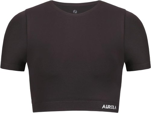 AUROLA Essentials Seamless Crop Top - Women's Comfortable Short Sleeve Athletic Tee for Workouts