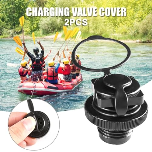 Boston Valve Adapter Kit - 4PCS Air Mattress Cap Replacement - Black 22mm