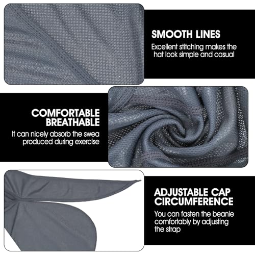 Cooling Doo Rags for Men - 2Pcs Soft Head Wraps - Black & Grey