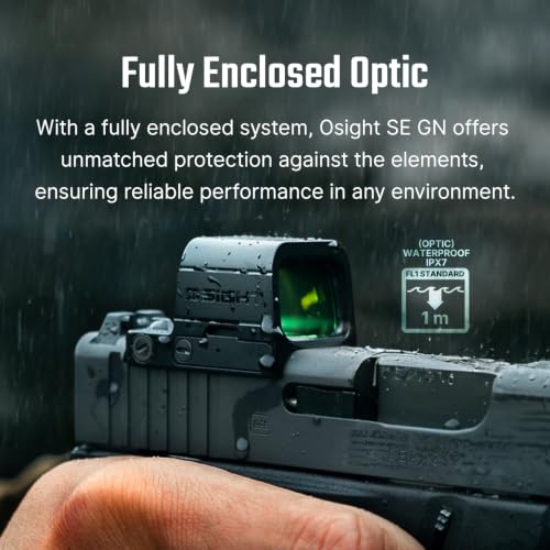 Compact Enclosed Red/Green Dot Sight with Multi-Reticle System
