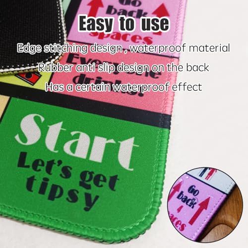 Drinking Board Game for Adults - Funny Party Game with Rubber Mat, Multicolor - 2-8 Players