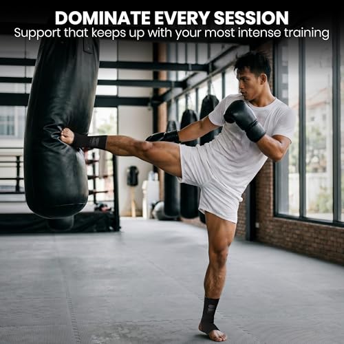 Stealth Sports Ankle Support Brace for MMA & Martial Arts - Breathable, Non-Slip, L/XL