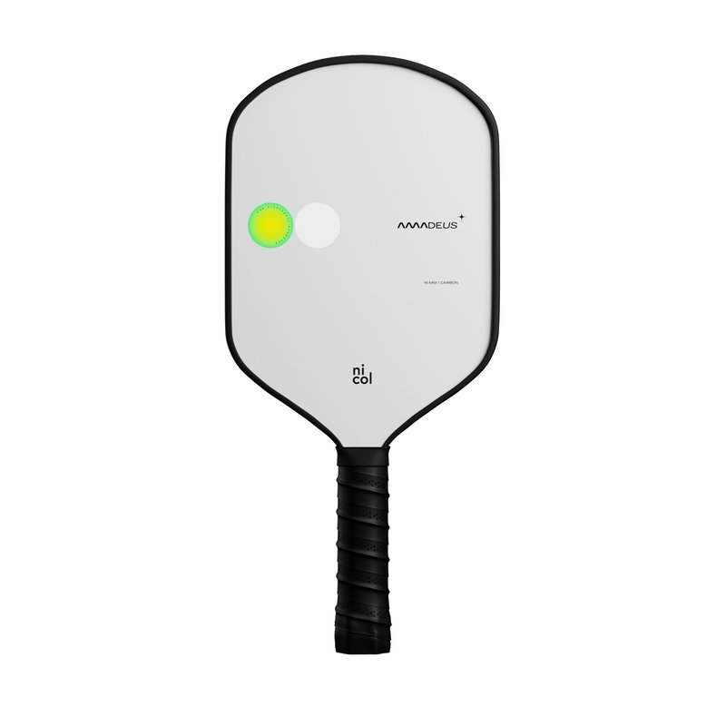 Pickleball Paddle by Nicol - Amadeus 16MM | Precision Carbon Fiber for More Spin & Control | Faster Swings | Lightweight Racket, High-Performance Paddles with Enhanced Sweet Spot (Green)