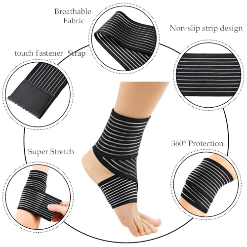 Adjustable Compression Leg Wraps - 4 Pieces, 28 Inches