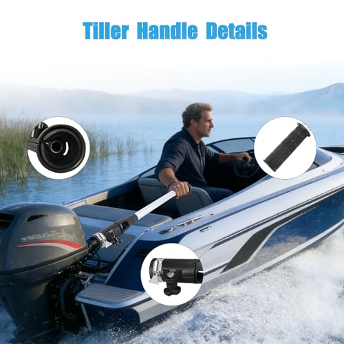 Trolling Motor Extension Handle - 17.5 Inch Fixed Length, Marine-Grade Aluminum, Non-Slip Grip