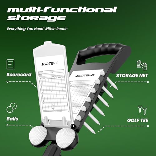 Adjustable 2-Wheel Golf Pull Cart for All Ages - Ergonomic Handle