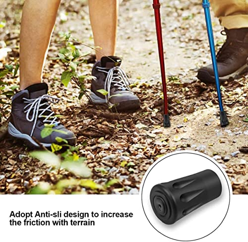 10 Pack Trekking Pole Tips - Durable Rubber Hiking Accessories