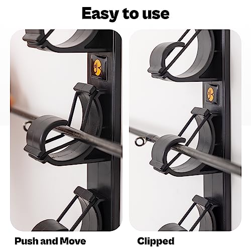 OJY Wall Mount Fishing Rod Storage Rack 2 Pack, Horizontal Ceiling/Fault: 12 Rods