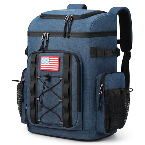 Maelstrom 35-Can Insulated Backpack Cooler, Leakproof Blue