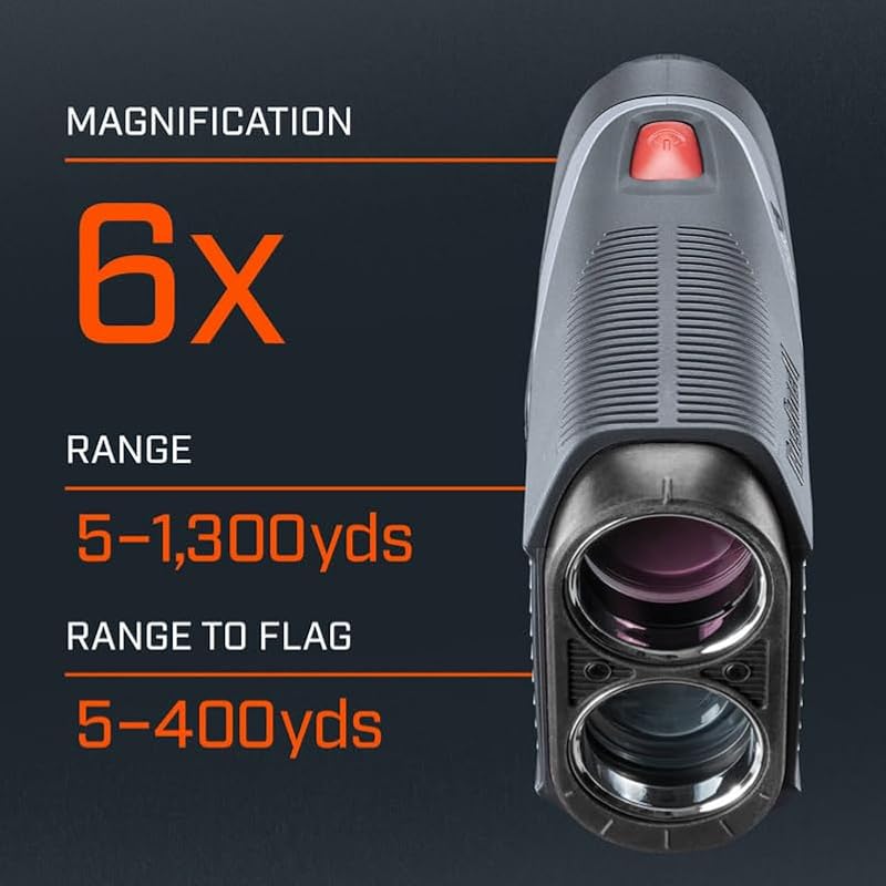 Golf Tour V5 Laser Rangefinder with BITE Magnetic Mount - Black