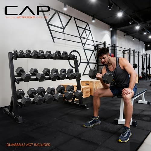 3-Tier Dumbbell Rack - Heavy-Duty Steel Weight Storage for Home Gym