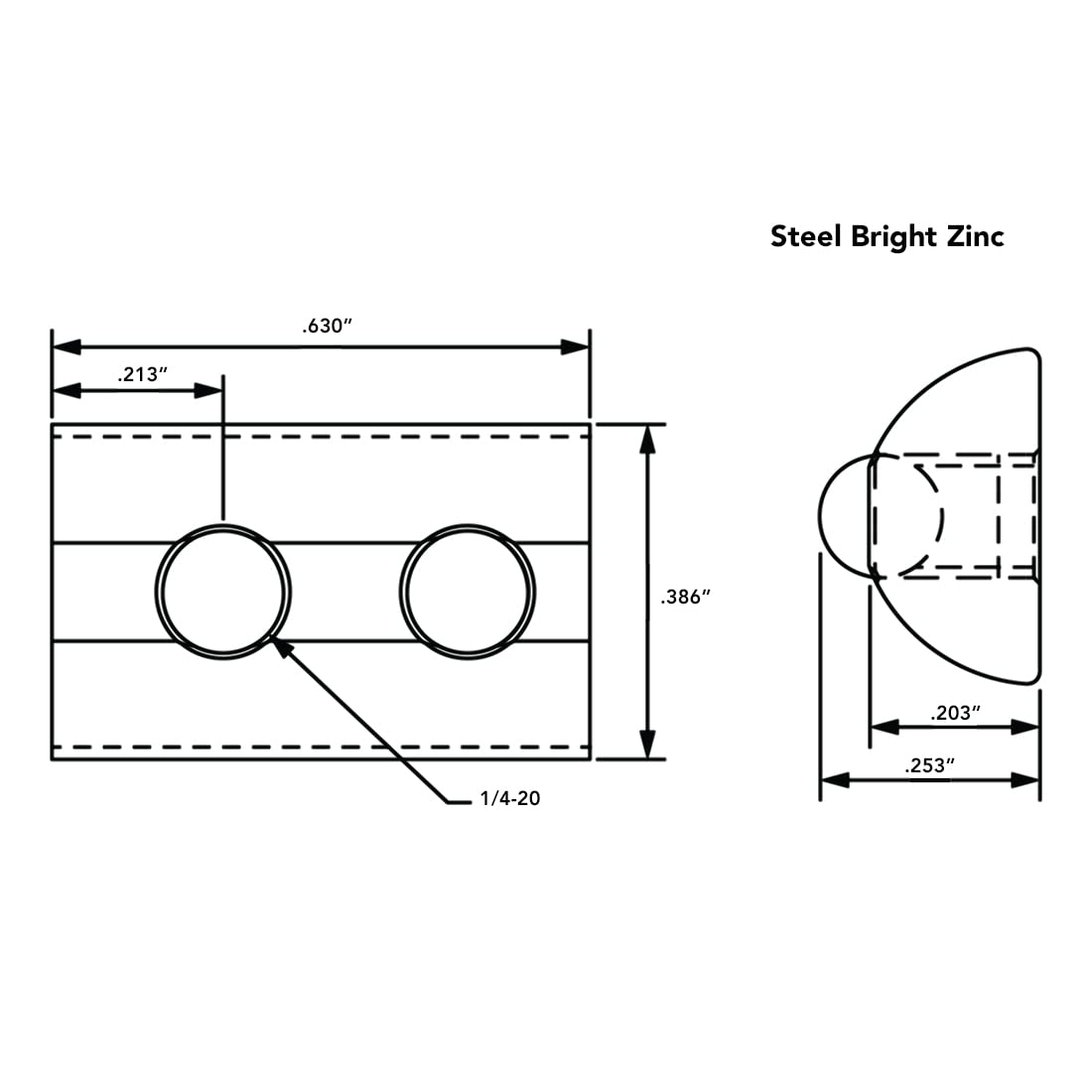 8020, 3923, 10 Series 1/4-20 Steel Roll in T-Nut with Ball Spring - T Slot Accessories for Aluminum Extrusion - 80/20 Hardware Nuts (25)