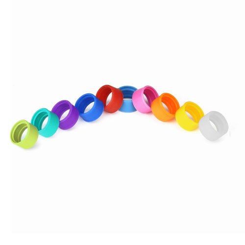 Retevis Two Way Radio Antenna Rubber Ring Color Bands Compatible with Retevis H-777 RT22 RT21 RT27 RT22S RB18 RT17 RT18 RT19 RT28 H-777S Walkie Talkies,Rubber Ring Identify and Classify (10 Pack)
