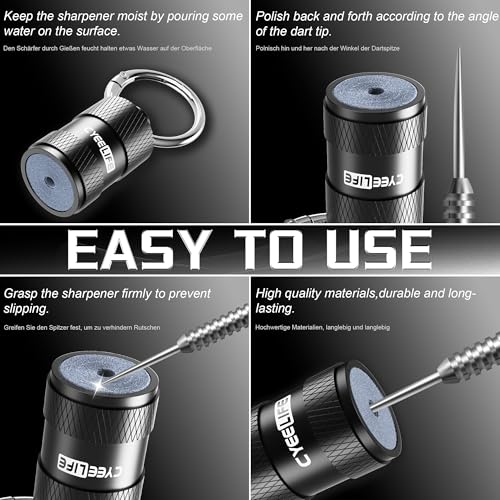 Portable Dart Sharpener Keyring Tool - Rapid, Efficient Sharpening
