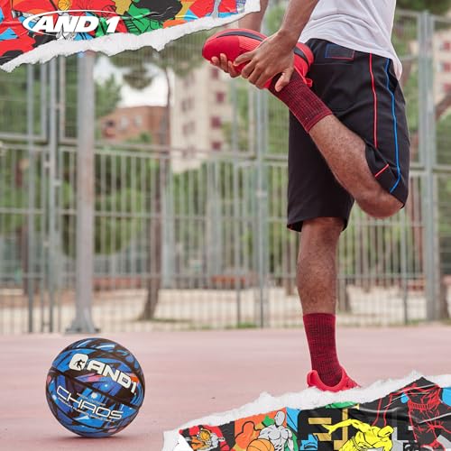 Chaos Rubber Basketball - Official Size 7, Blue Graffiti Design