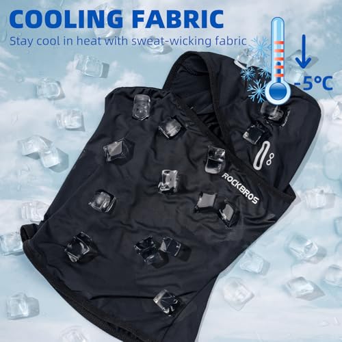 Cooling Balaclava Face Mask with Glasses Holes - Black