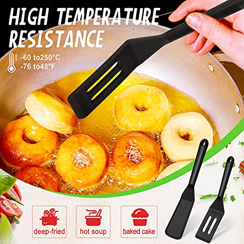 Mini Silicone Spatula Set - 2-Piece Nonstick Turner for Kitchen
