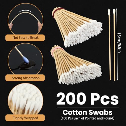 600 Pcs Gun Cleaning Supplies - 400 Patches & 200 Swabs