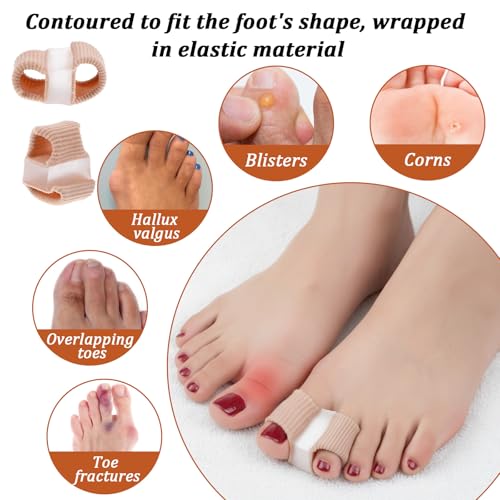 Toe Separators for Women - 6 Pcs Dual Size Silicone Spacers