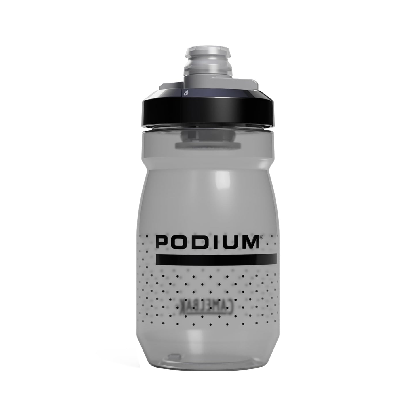 CamelBak Podium Bike Squeeze Water Bottle, Lightweight Design with High Flow Cap for Cycling, 15oz, Smoke