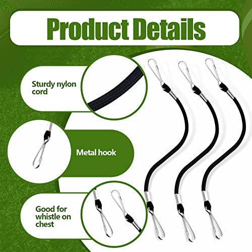Whistle Lanyard Set - 3 Nylon Clips for Coaches & Referees